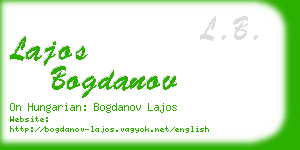 lajos bogdanov business card